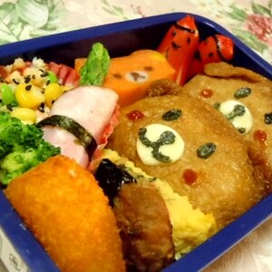 コーンと焼き魚肉ソーセージで野菜サラダ☆